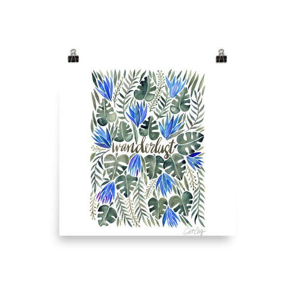 Wanderlust – Periwinkle & Grey Palette • Art Print