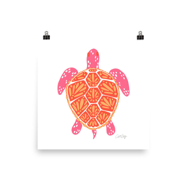 Sea Turtle – Melon Palette  •  Art Print