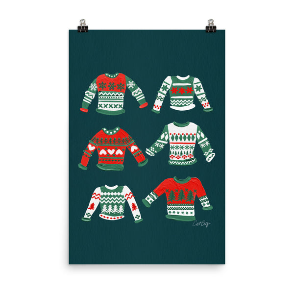 Christmas Sweaters - Teal Red