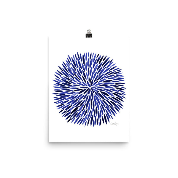 Watercolor Burst – Navy Palette • Art Print