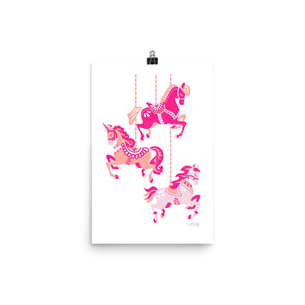 Carousel Horses - Pink