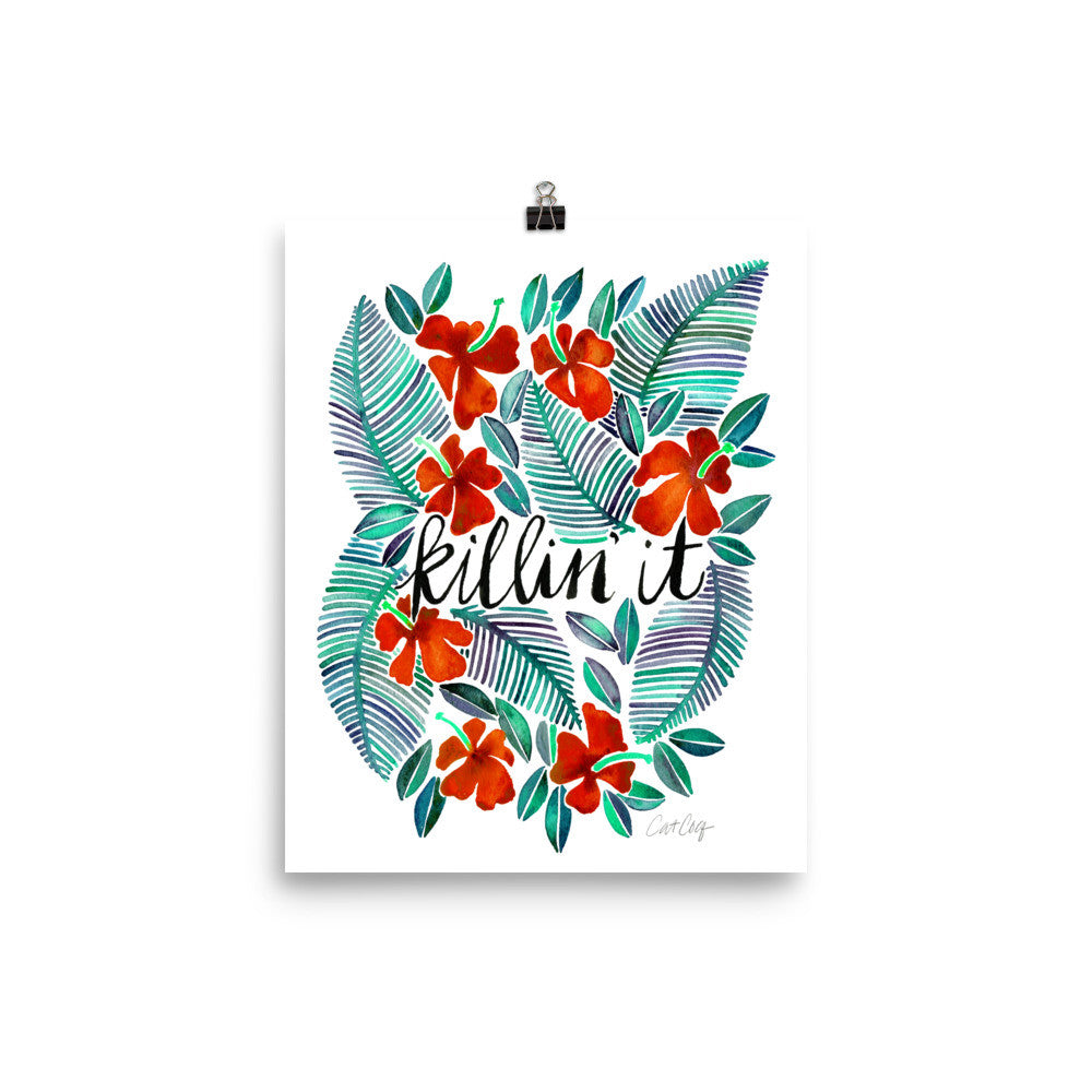 Killin' It – Red & Green Palette • Art Print