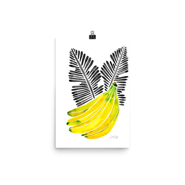 Banana Bunch – Yellow & Black • Art Print