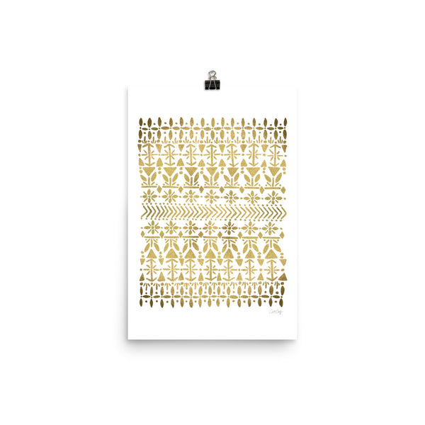 Norwegian Pattern – Gold Palette • Art Print