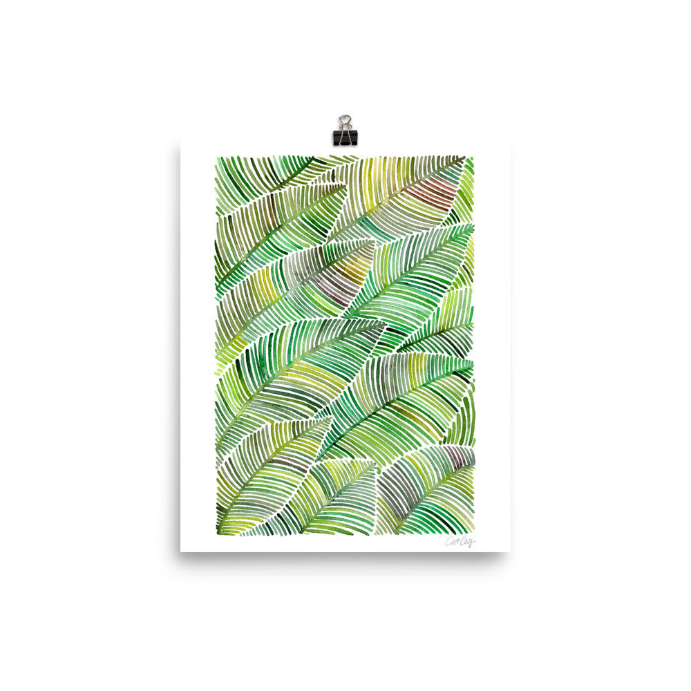 Tropical Leaves – Green Palette  •  Art Print