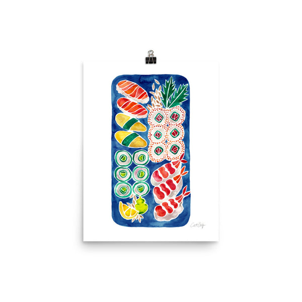 Sushi Collection – Navy Platter • Art Print