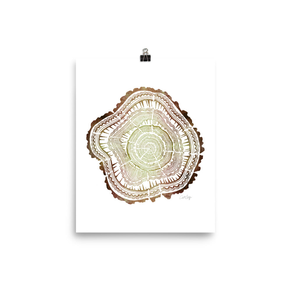 Tree Rings – Brown Ombré Palette • Art Print