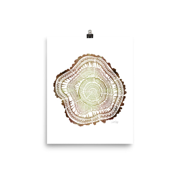 Tree Rings – Brown Ombré Palette • Art Print