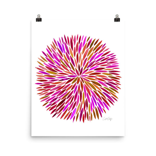 Watercolor Burst – Pink Palette • Art Print