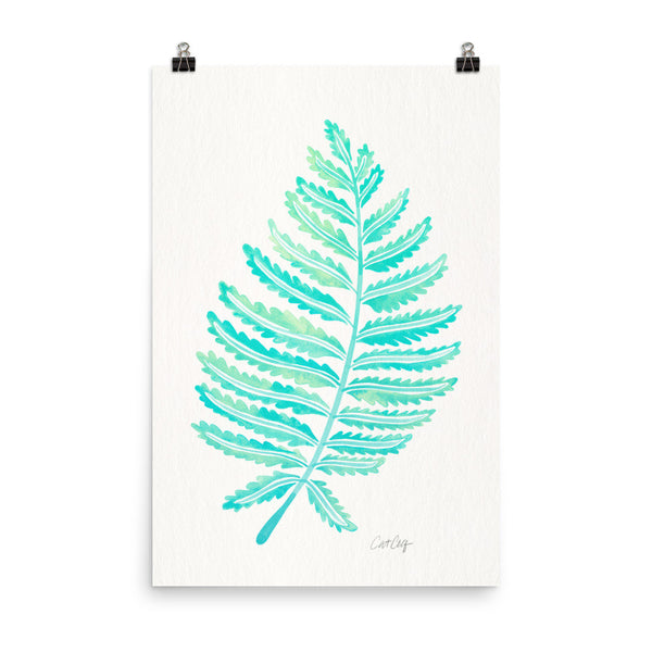 Fern Leaf – Mint Palette • Art Print