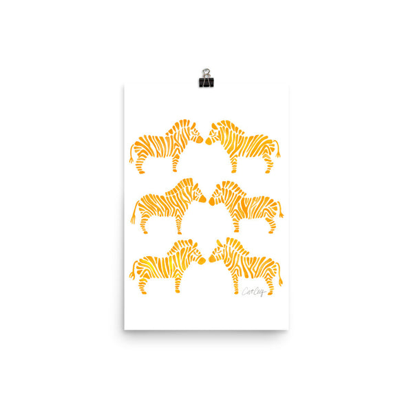Zebra Collection – Yellow Palette • Art Print