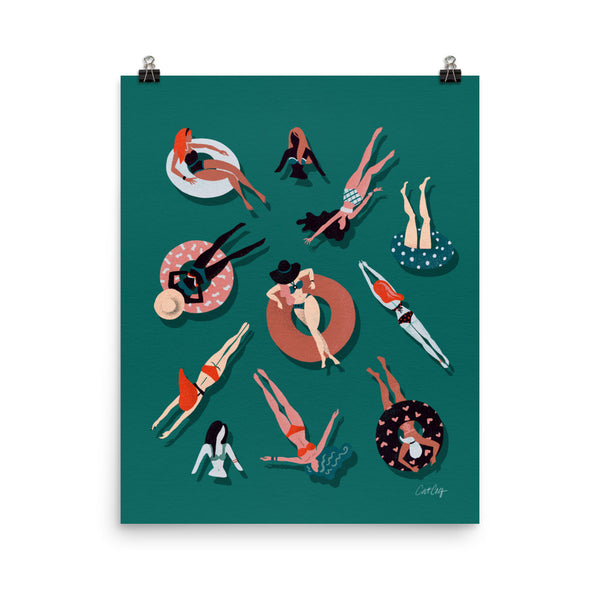 Swimming Ladies - Teal