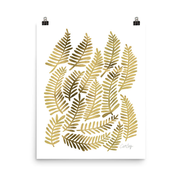 Fronds – Gold Palette • Art Print