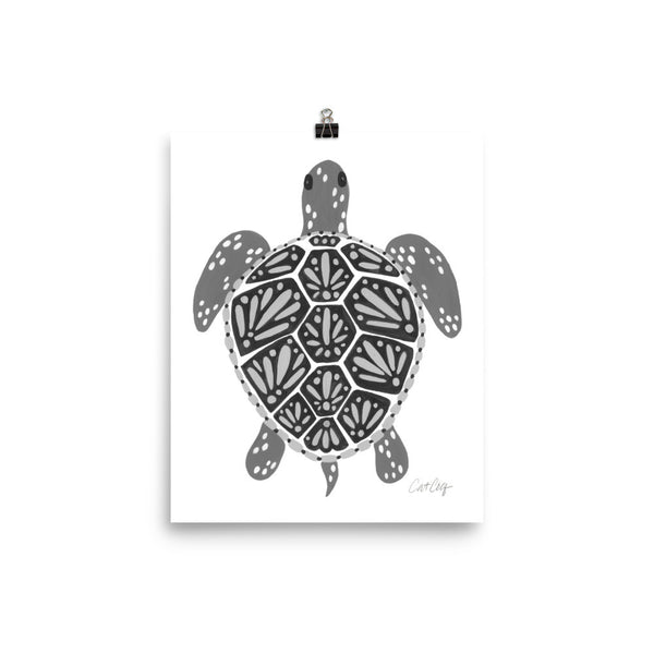 Sea Turtle – Black Palette  •  Art Print