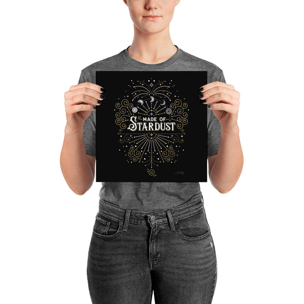 Made of Stardust – Black & Gold Palette • Art Print