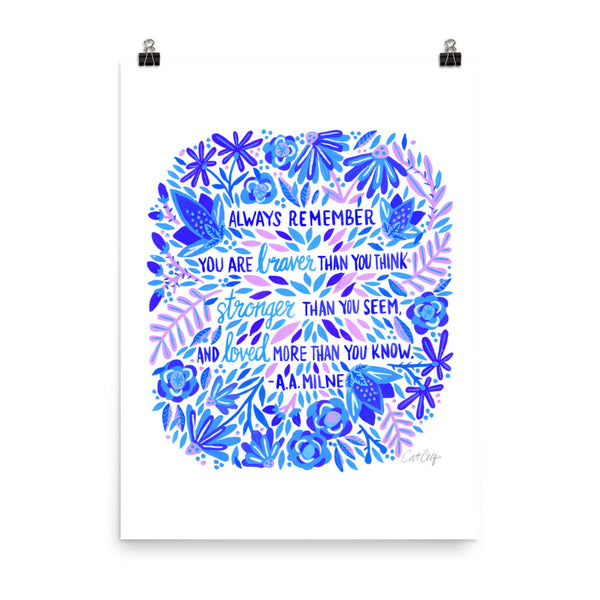 Always Remember – Indigo Palette • Art Print