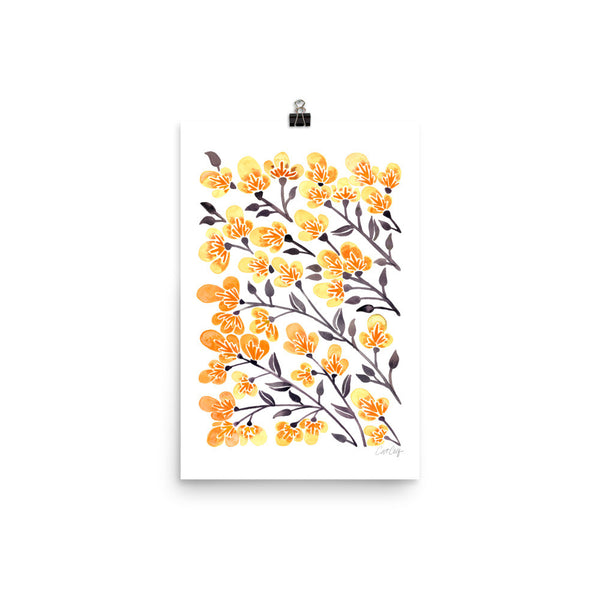 Cherry Blossoms – Yellow Palette • Art Print