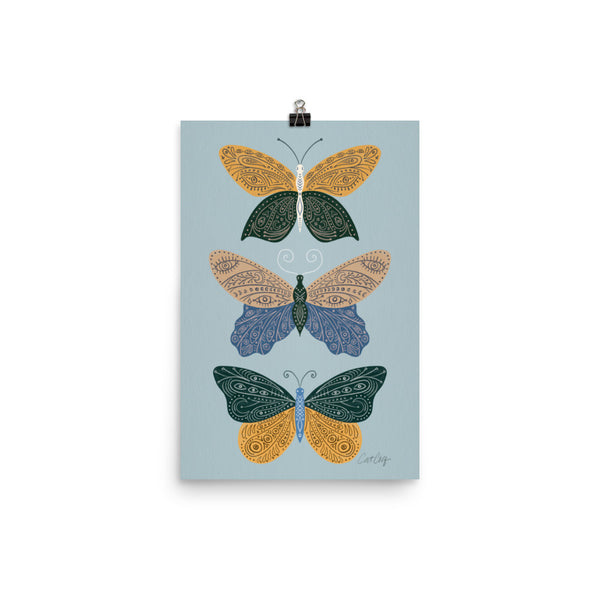 Tattooed Butterflies – Blue & Yellow