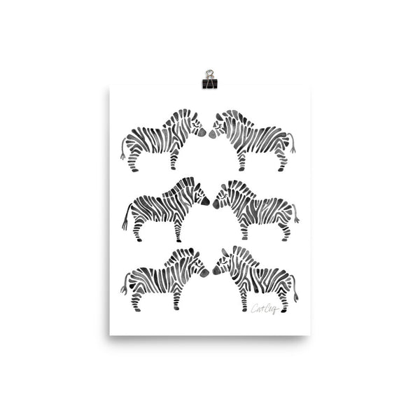 Zebra Collection – Black Palette • Art Print