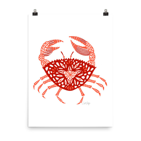 Crab – Red Palette • Art Print