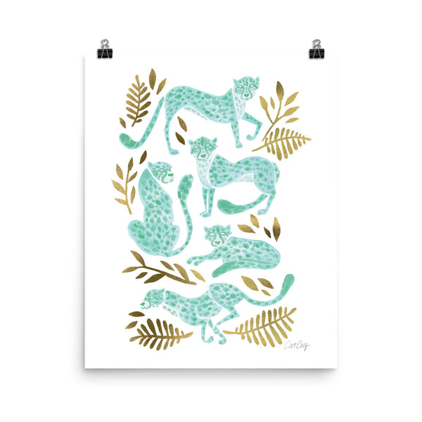 Cheetah Collection - Mint Gold