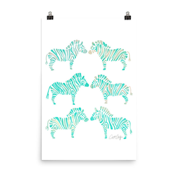 Zebra Collection – Mint Palette • Art Print
