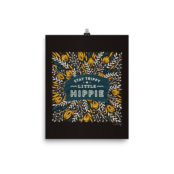 Stay Trippy Little Hippie - Charcoal