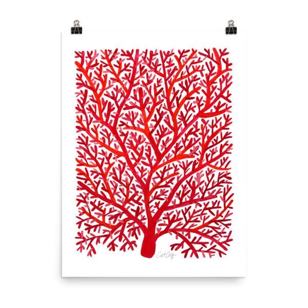 Fan Coral – Red Palette • Art Print