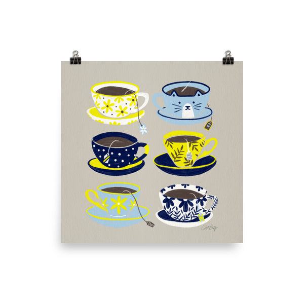 Tea Time - Yellow and Blue