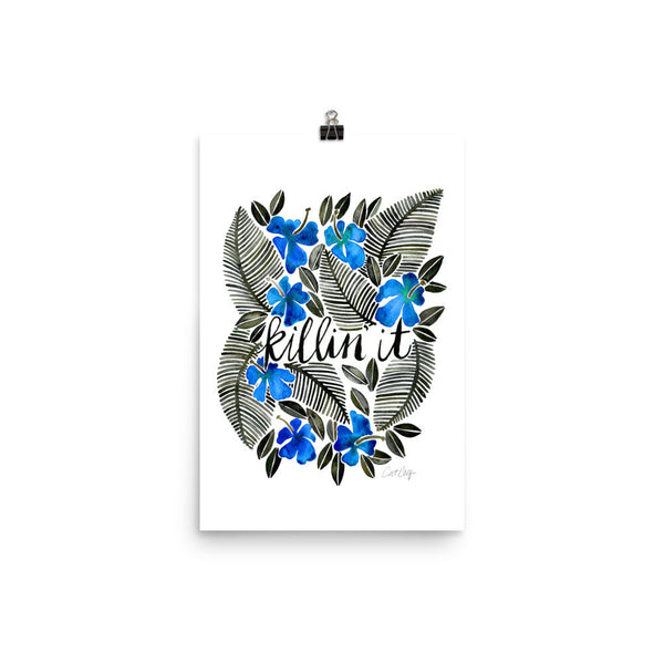Killin' It – Navy & Black Palette • Art Print