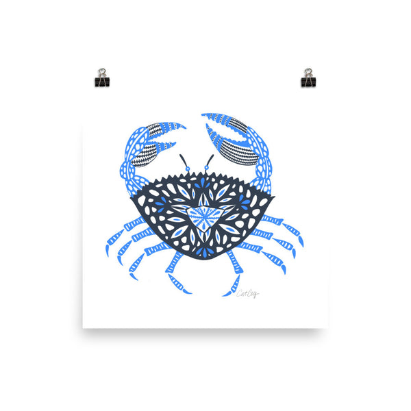 Crab – Blue Palette • Art Print