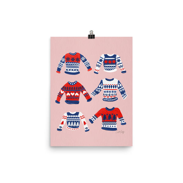 Christmas Sweaters - Red Navy