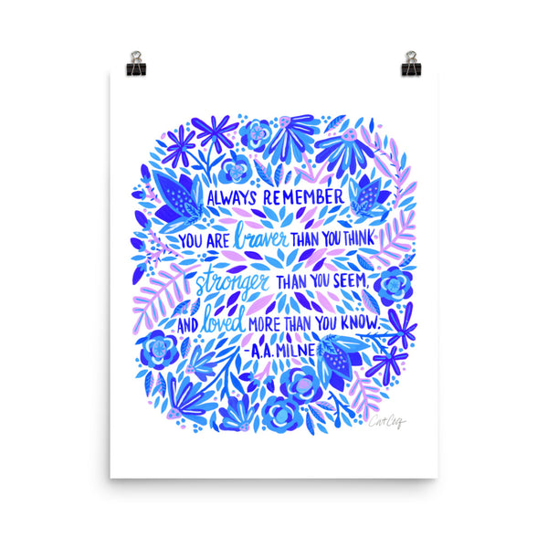 Always Remember – Indigo Palette • Art Print