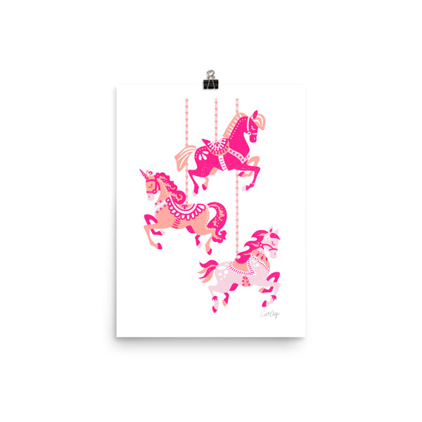 Carousel Horses - Pink