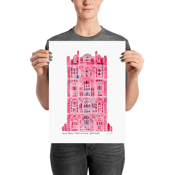 Hawa Mahal – Pink Palace of Jaipur, India • Art Print