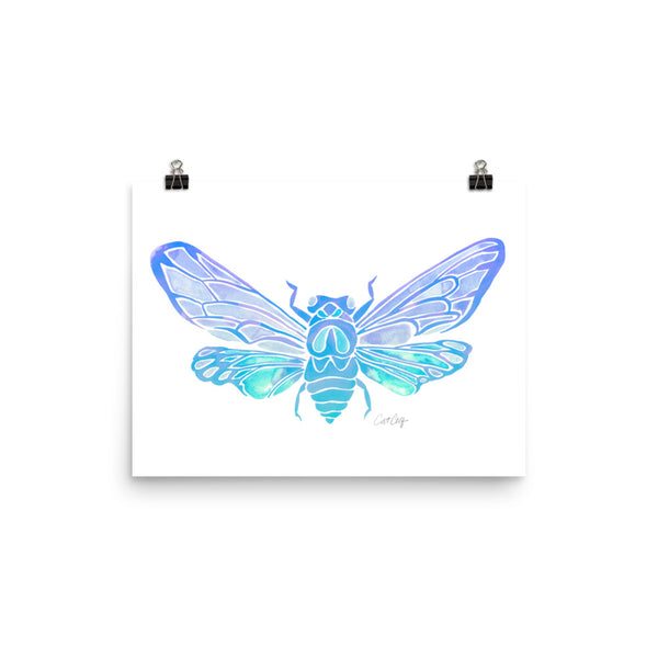 Summer Cicada – Lavender Palette • Art Print