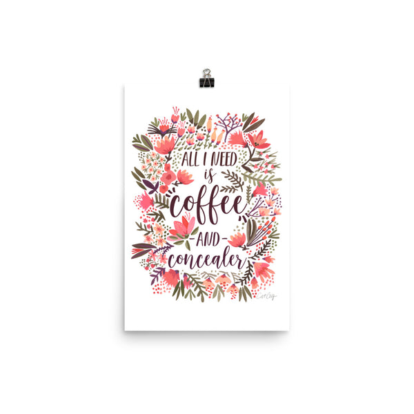 Coffee & Concealer – Vintage Palette • Art Print