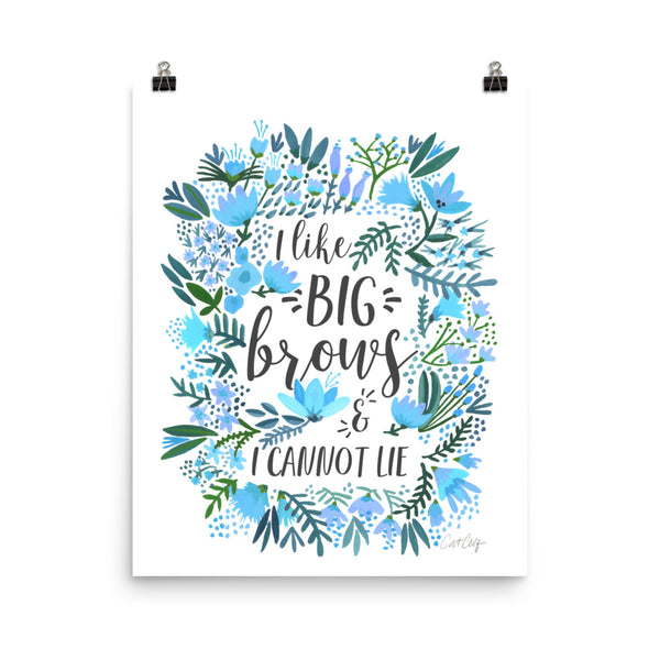Big Brows – Blue Palette • Art Print
