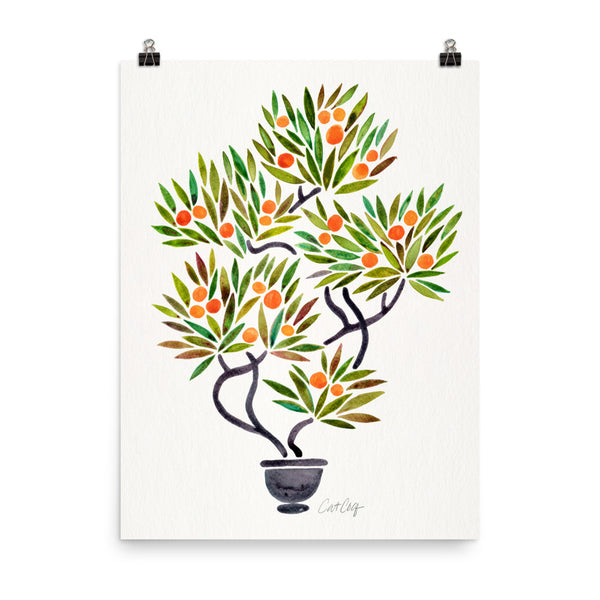 Bonsai Fruit Tree – Little Oranges • Art Print