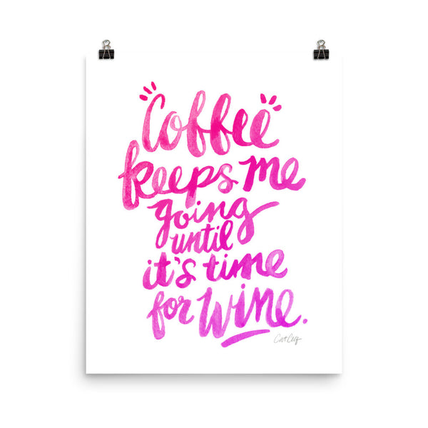 Coffee & Wine – Pink Palette • Art Print