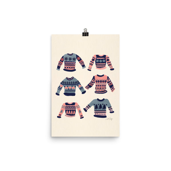 Christmas Sweaters - Navy Blush