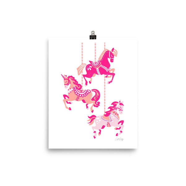 Carousel Horses - Pink