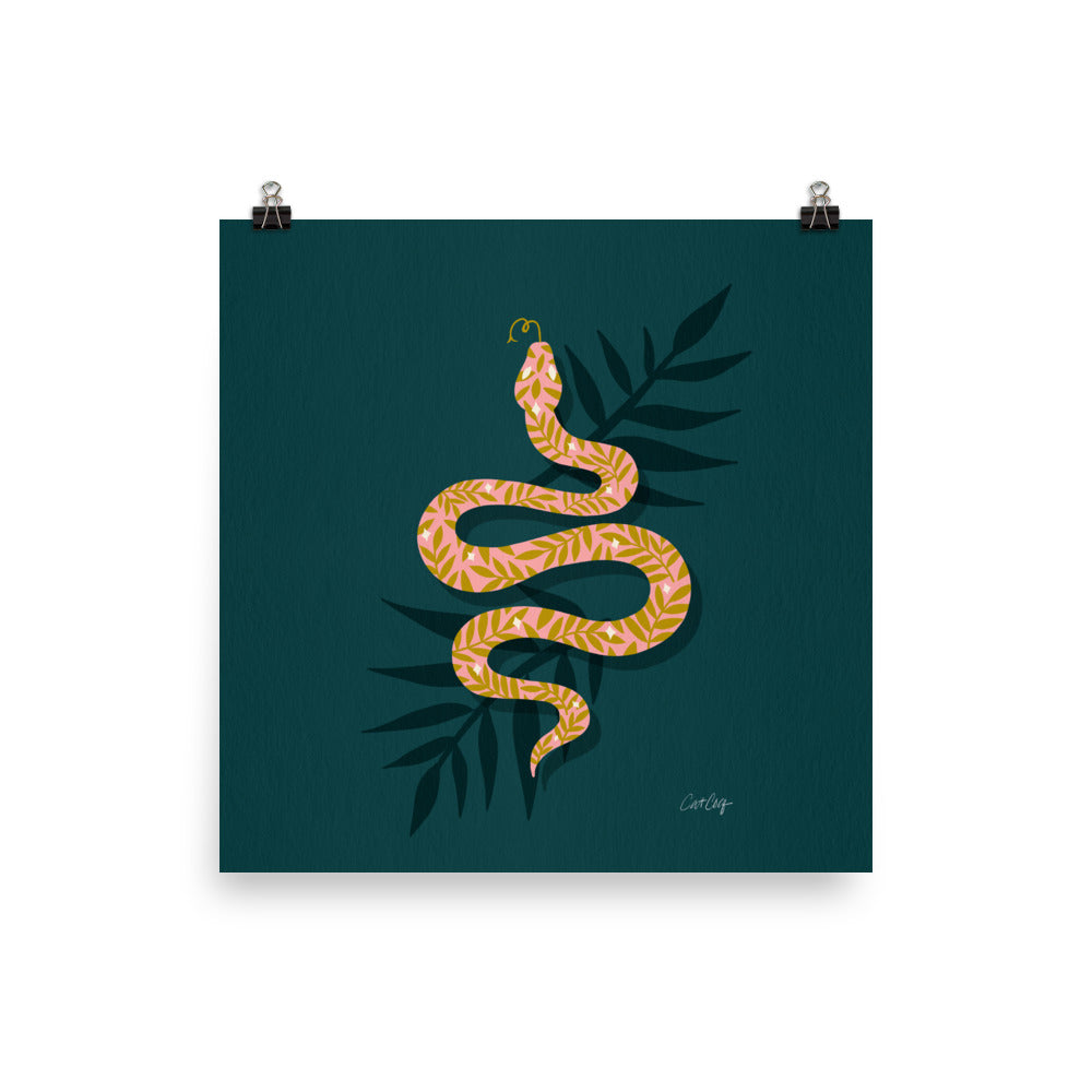 Tropical Serpent - Teal Blush