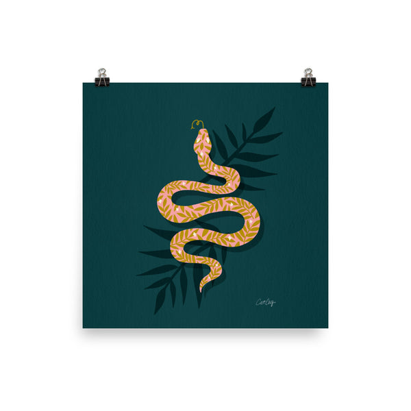 Tropical Serpent - Teal Blush