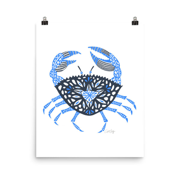 Crab – Blue Palette • Art Print