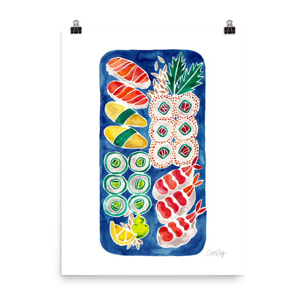 Sushi Collection – Navy Platter • Art Print