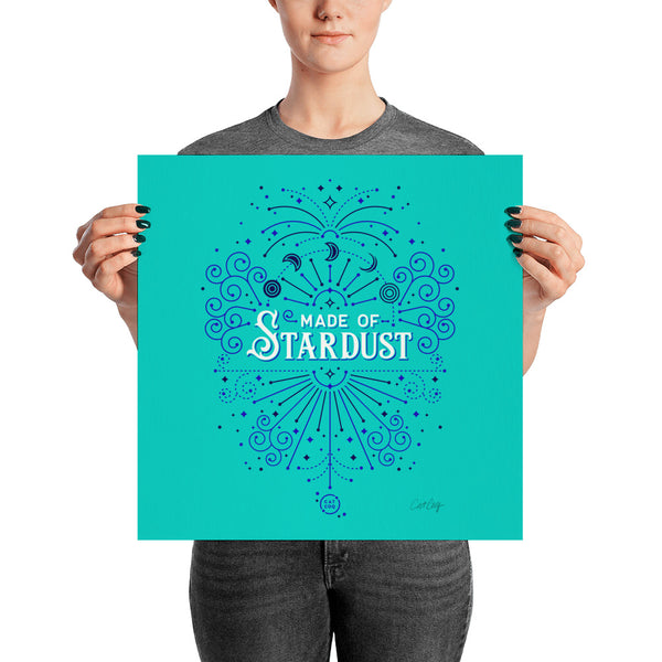 Made of Stardust – Turquoise & Navy Palette • Art Print