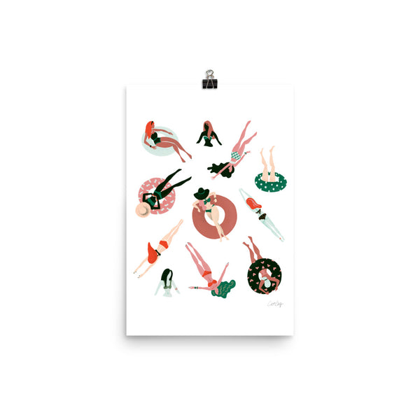 Swimming Ladies - White