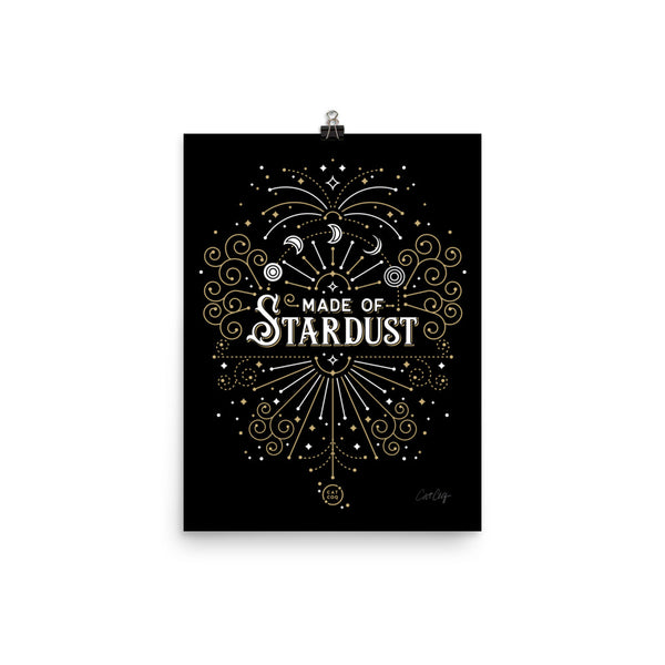 Made of Stardust – Black & Gold Palette • Art Print