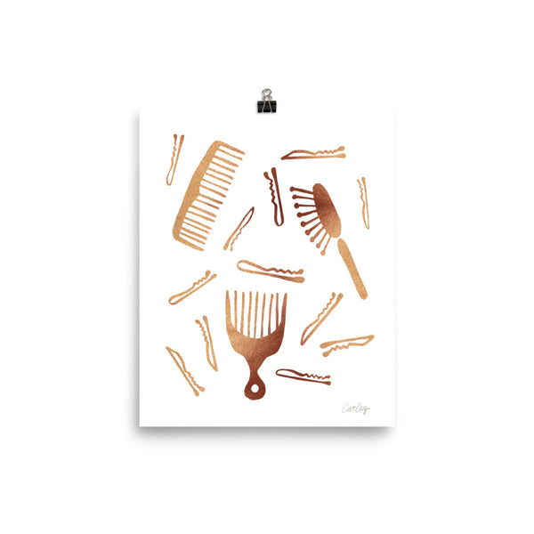 Good Hair Day – Rose Gold Palette • Art Print